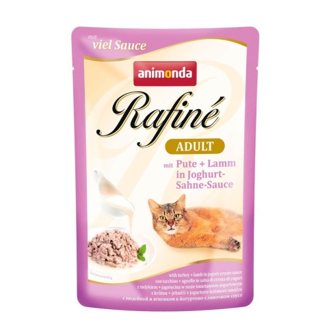 Animonda Паучи Rafine Soupe Adult с индейкой и ягненком в йогуртово-сливочном соусе для взрослых кошек 100 г фото 2