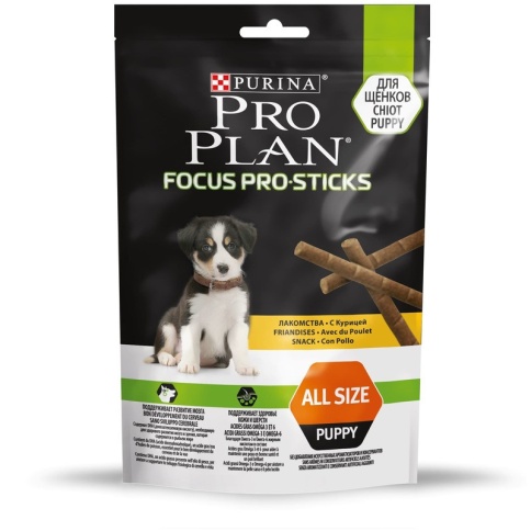 Purina Pro Plan PRO Sticks лакомство для собак для поддержания развития мозга у щенков с курицей - 126 г фото 1