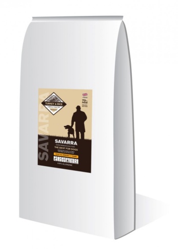 Savarra Adult Dog Turkey Сухой корм для взрослых собак с индейкой и рисом - 18 кг фото 1