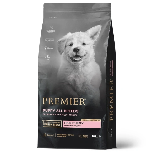 Сухой корм Premier Dog Turkey PUPPY для щенков всех пород свежее мясо индейка 10 кг фото 1