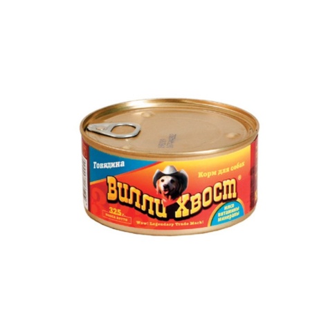 Влажный корм Вилли Хвост для собак с говядиной - 325 г фото 2
