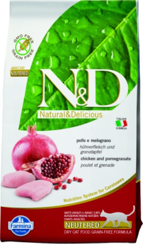Farmina N&D Grain-Free Feline Chicken & Pomegranate Neutered - 10 кг фото 1
