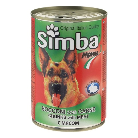 Simba Dog консервы для собак кусочки мясо 1,2 кг фото 1