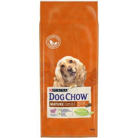 Purina Dog Chow для взрослых собак старше 5 лет с ягненком - 14 кг фото 2