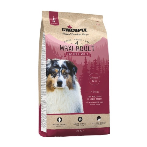 Chicopee CNL Maxi Adult Poultry & Millet корм для взрослых собак крупных пород с птицей и просом 2 кг фото 2