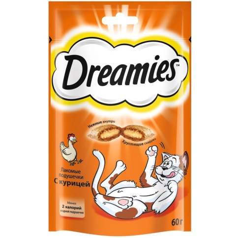 Dreamies подушечки с курицей фото 2