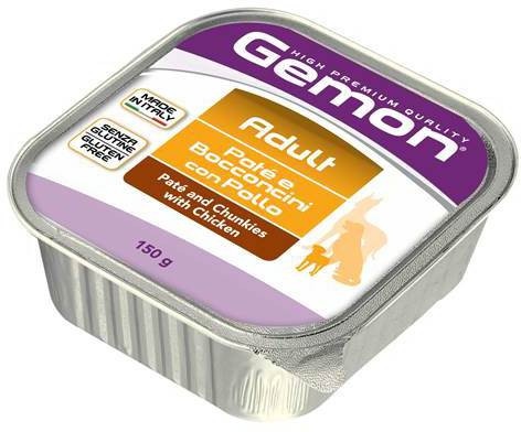 Gemon dog для собак паштет с кусочками курицы 150 г фото 1