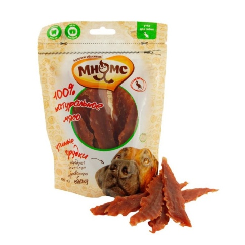 Мнямс лакомство Утиные грудки для собак - 100 г фото 2