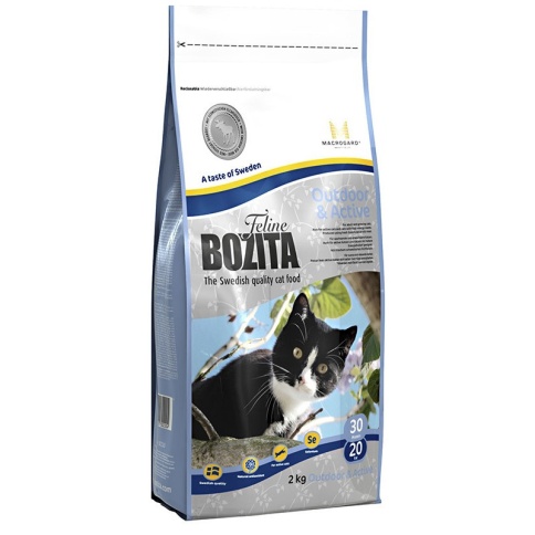 Bozita Feline Outdoor & Active сухой корм для кошек, ведущих активный образ жизни с курицей и мясом лося - 2 кг фото 1