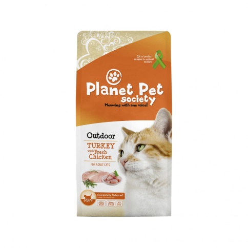 Planet Pet Outdoor Turkey сухой корм для активных кошек с индейкой фото 1