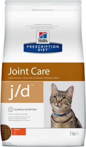 Hill's Prescription Diet j/d Joint Care корм для кошек диета для поддержания здоровья суставов курица 2 кг фото 1
