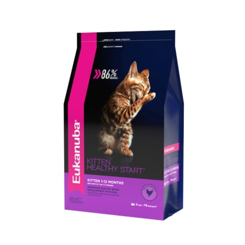 Eukanuba Kitten Healthy Start для котят, беременных и кормящих кошек с курицей - 5 кг фото 2