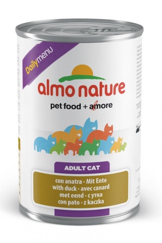 Almo Nature Daily Menu Adult Cat Duck консервы для взрослых кошек меню с уткой - 400 г фото 1