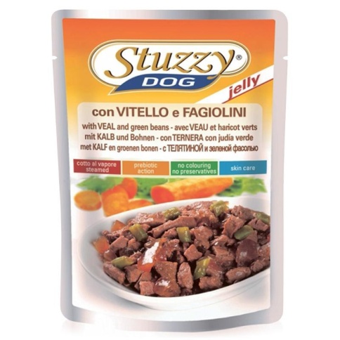 Stuzzy Dog для собак в паучах с телятиной и фасолью в желе - 100 г фото 2
