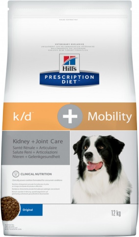 Hill's Prescription Diet k/d + Mobility Kidney+Joint Care корм для собак диета для поддержания здоровья почек и суставов одновременно 12 кг фото 1