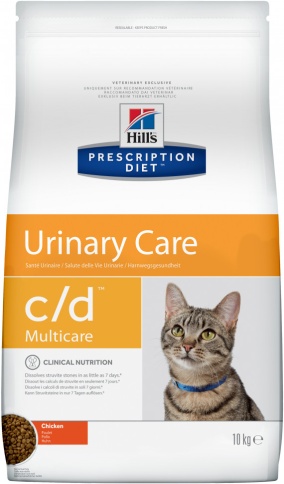 Hill's Prescription Diet c/d Multicare Urinary Care сухой диетический корм для кошек для поддержания здоровья мочевыводящих путей с курицей - 10 кг фото 1