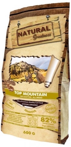 Natural Greatness Top Mountain сухой корм для взрослых кошек с кроликом - 600 г фото 1