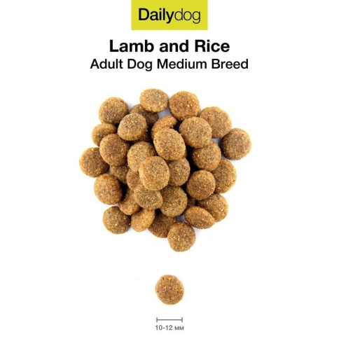 Сухой корм Dailydog Adult Medium Breed lamb and rice для взрослых собак средних пород с ягненком и рисом 3 кг фото 1