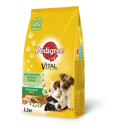 Pedigree сухой корм для щенков крупных пород с курицей - 2 кг фото 1