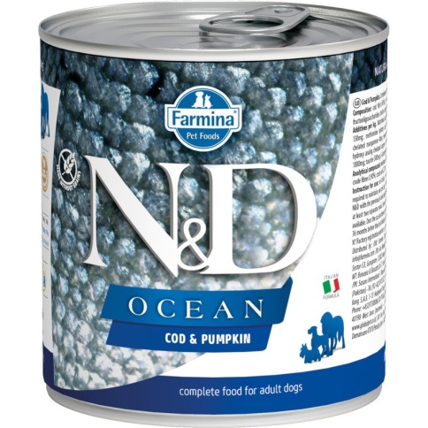 Влажный корм Farmina N&D Ocean для собак с треской и тыквой - 285 г фото 1