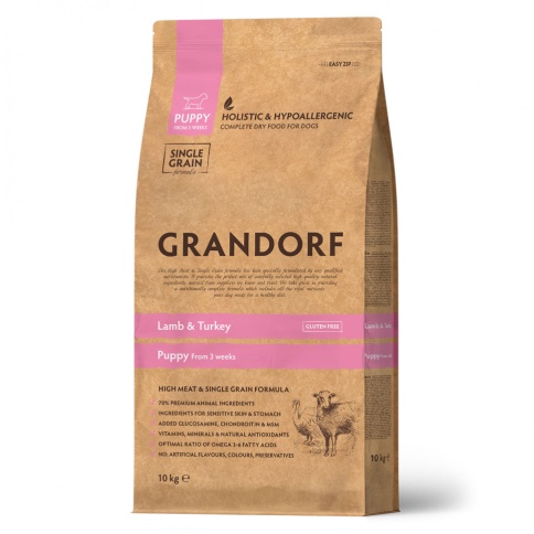 GRANDORF DOG Lamb&Turkey PUPPY (ягнёнок с индейкой для щенков) 10 кг. фото 1