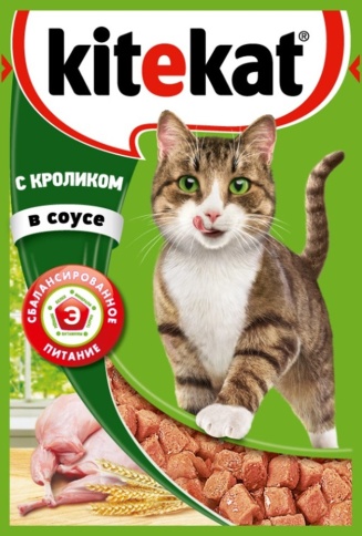 Kitekat корм для кошек в паучах с Кроликом в соусе 85 г фото 1