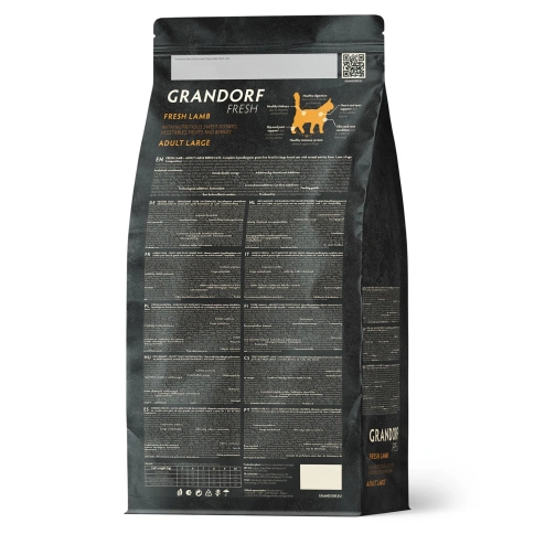 Сухой корм Grandorf Cat для взрослых кошек крупных пород чувствительное пищеварение или склонность к аллергии ягненок с бататом 400 г фото 2