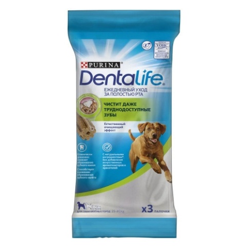Pro Plan DentaLife лакомство для ухода за полостью рта собак крупных пород-105 г фото 1