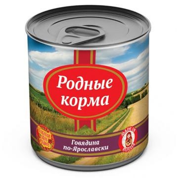 Родные Корма Говядина по-Ярославски для собак - 525 г фото 1