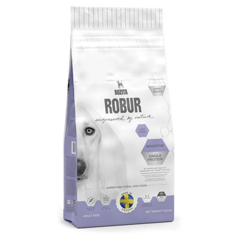 Bozita Robur Sensitive Single Protein сухой корм для взрослых собаквсех пород с ягненком - 12.5 кг фото 2
