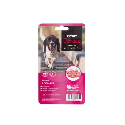 Titbit снек City Dog дольки с говядиной - Б2-S фото 2