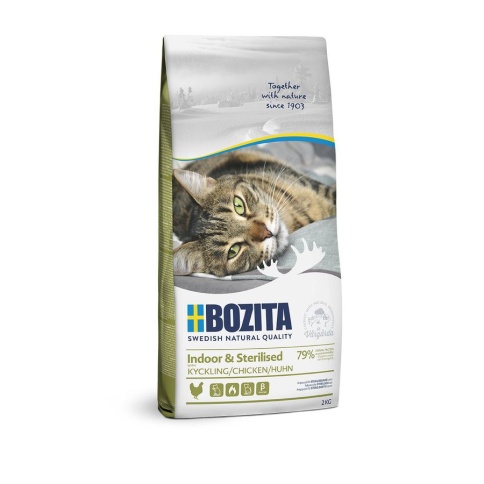 Bozita Indoor&Sterilized сухой корм для стерилизованных и малоподвижных кошек с курицей - 2 кг фото 1