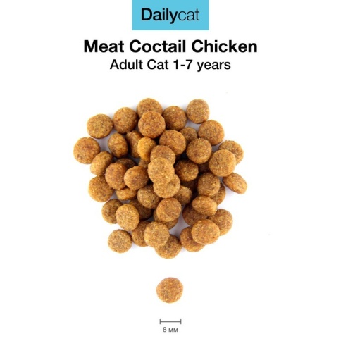 Dailycat Casual Line Meat Cocktail with Chicken корм для кошек мясной коктейль с курицей 3 кг фото 1
