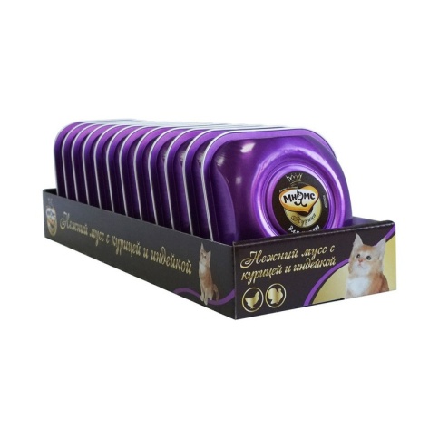 Мнямс Деликатес нежный мусс с курицей и индейкой для котят - 90 г фото 2