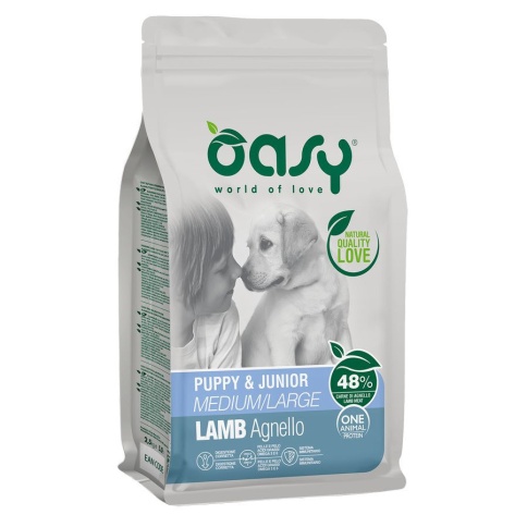 Oasy Dry Dog OAP Puppy Medium&Large сухой корм для щенков средних и крупных пород с ягненком - 2,5 кг фото 1