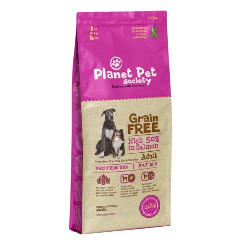 Planet Pet Grain Free Salmon Adult сухой корм беззерновой для взрослых собак с лососем 12 кг фото 1