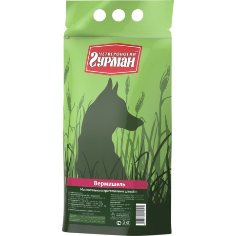 Каша для собак Четвероногий гурман вермишель - 3 кг фото 1