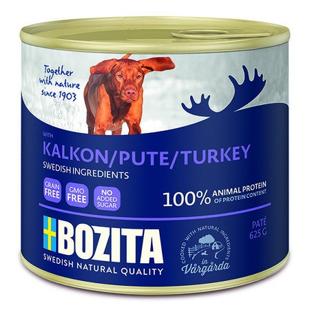 Bozita Turkey мясной паштет для взрослых собак с индейкой - 625 г фото 1