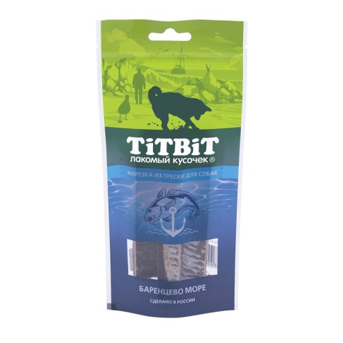 Лакомство Titbit Нарезка из трески для собак - 75 г 1 ш фото 1