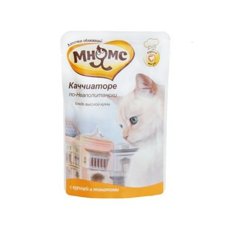 Мнямс паучи Каччиаторе по-Неаполитански с курицейи томатами для кошек - 85 г фото 1