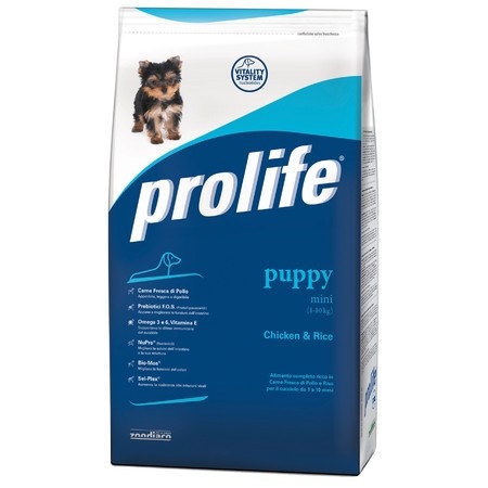 Prolife Dog Puppy Mini сухой корм для щенков мелких пород с курицей и рисом - 3 кг фото 1