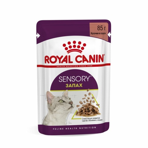 Royal Canin Sensory smell паучи для взрослых кошек стимулирующие обонятельные рецепторы, кусочки в соусе - 85 г фото 1
