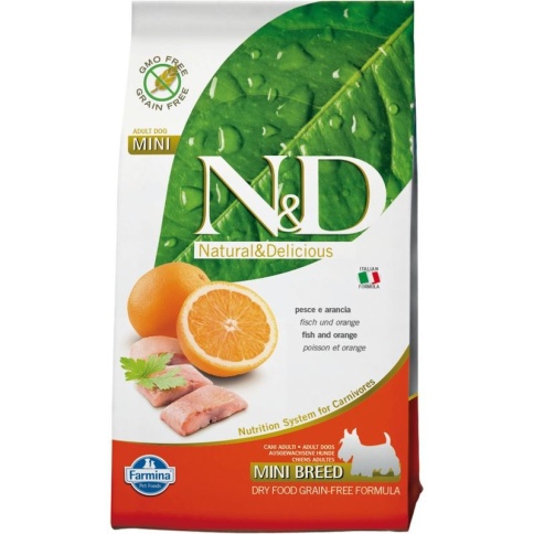 Farmina N&D Dog Fish & Orange Adult Mini - 800 гр фото 2