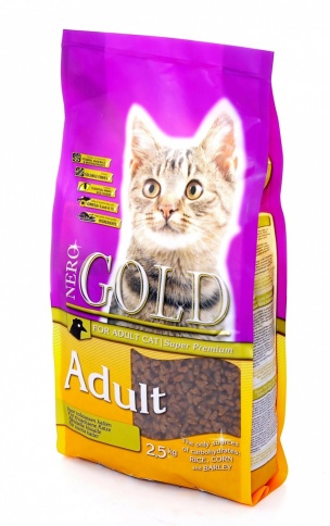 Nero Gold Adult Cat Chicken сухой корм супер премиум класса для взрослых кошек с курицей - 18 кг фото 1