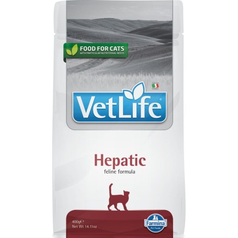 Farmina Vet Life Natural Diet Cat Hepatic сухой корм для кошек при заболевании печени - 400 г фото 1