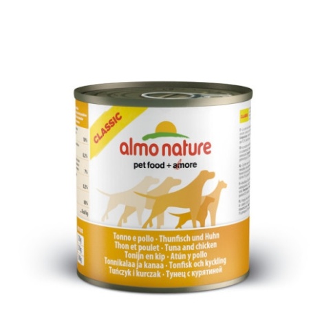 Almo Nature Classic Dog Tuna & Chicken консервы для собак с тунцом и курицей в собственном бульоне - 290 г фото 1