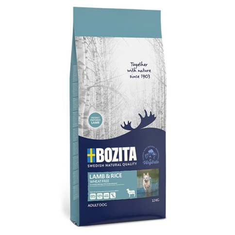 Bozita Wheat Free сухой беззерновой корм для взрослых собак с ягненком и рисом 12 кг фото 1