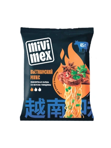 Лапша "Мивимекс" "Вьетнамский микс" со вкусом говядины 45г фото 1
