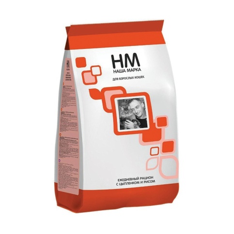 Наша Марка сухой корм для взрослых кошек с цыплёнком и рисом 400 г фото 2