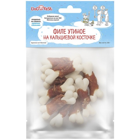 Dog Fest Филе утиное на кальциевой косточке - 50 г фото 2
